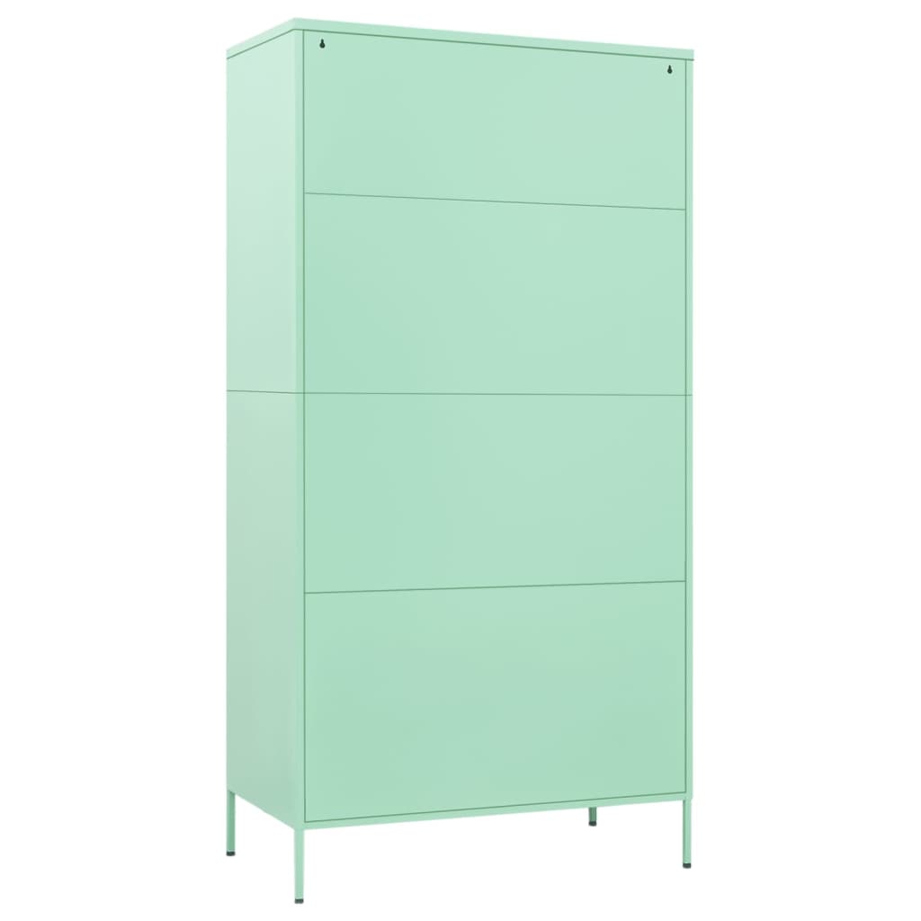Steel Wardrobe 90cm Wide With 2 Doors - Vantage Home