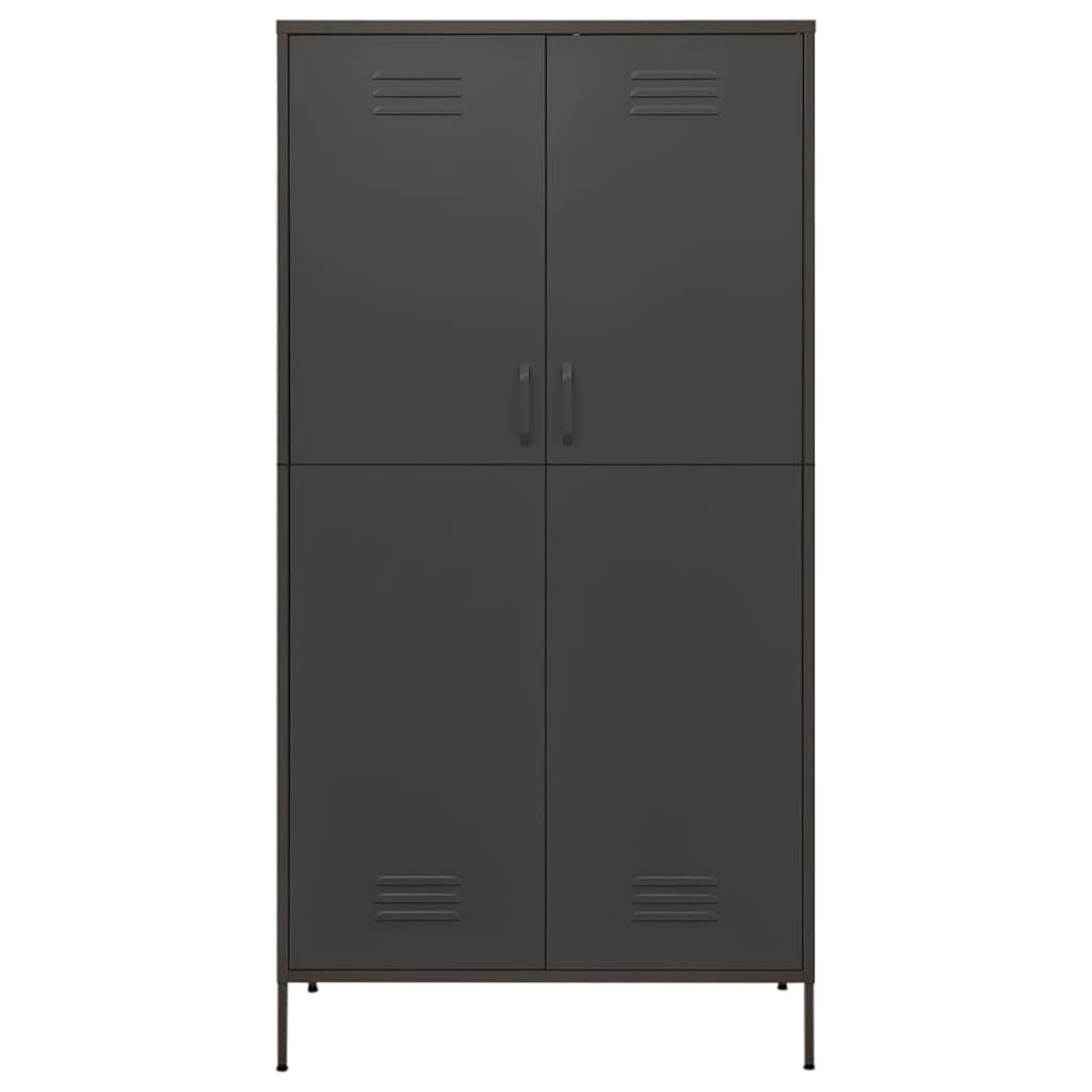 Steel Wardrobe 90cm Wide With 2 Doors - Vantage Home