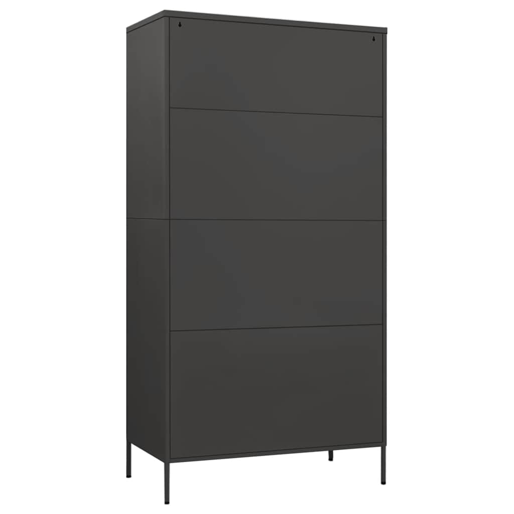Steel Wardrobe 90cm Wide With 2 Doors - Vantage Home