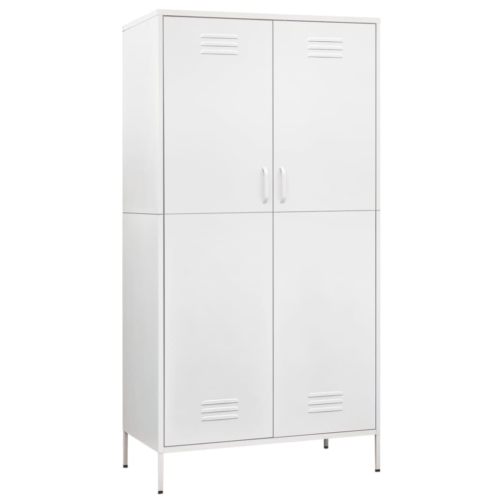 Steel Wardrobe 90cm Wide With 2 Doors - Vantage Home
