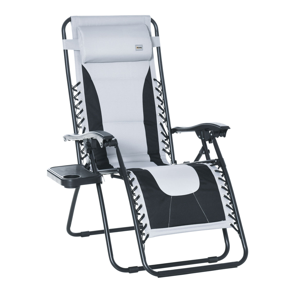 Steel Folding Reclining Zero Gravity Garden Sun Lounger Chair - Velmora