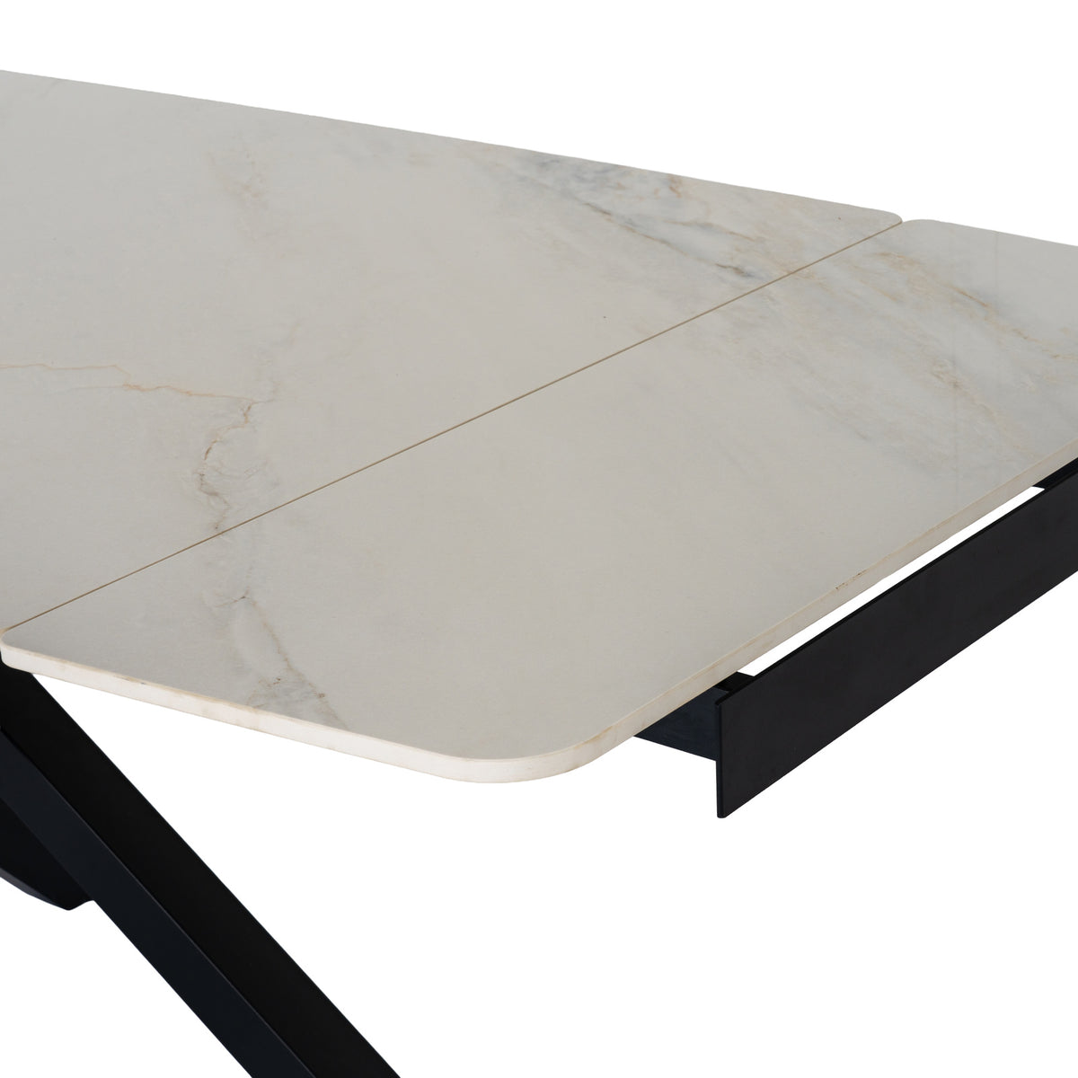 Stone Extending Dining Table 210cm Wide for 8 People - Romanby