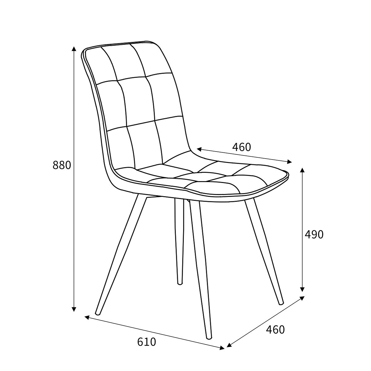 Suede Effect Fabric Dining Chairs in Set Of 2 - Rodeo