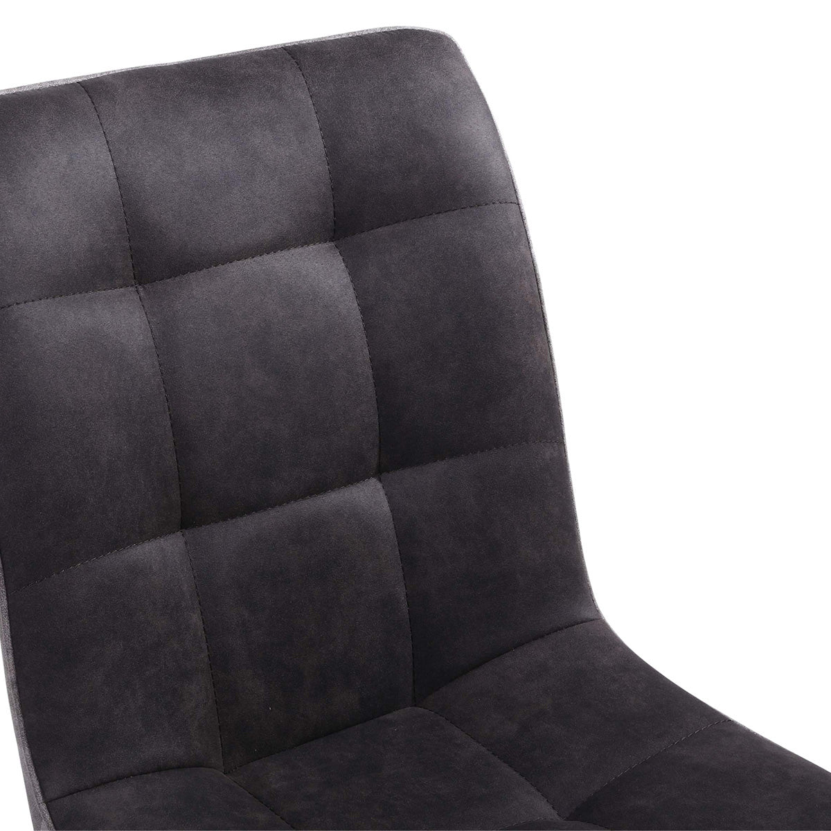 Suede Effect Fabric Dining Chairs in Set Of 2 - Rodeo