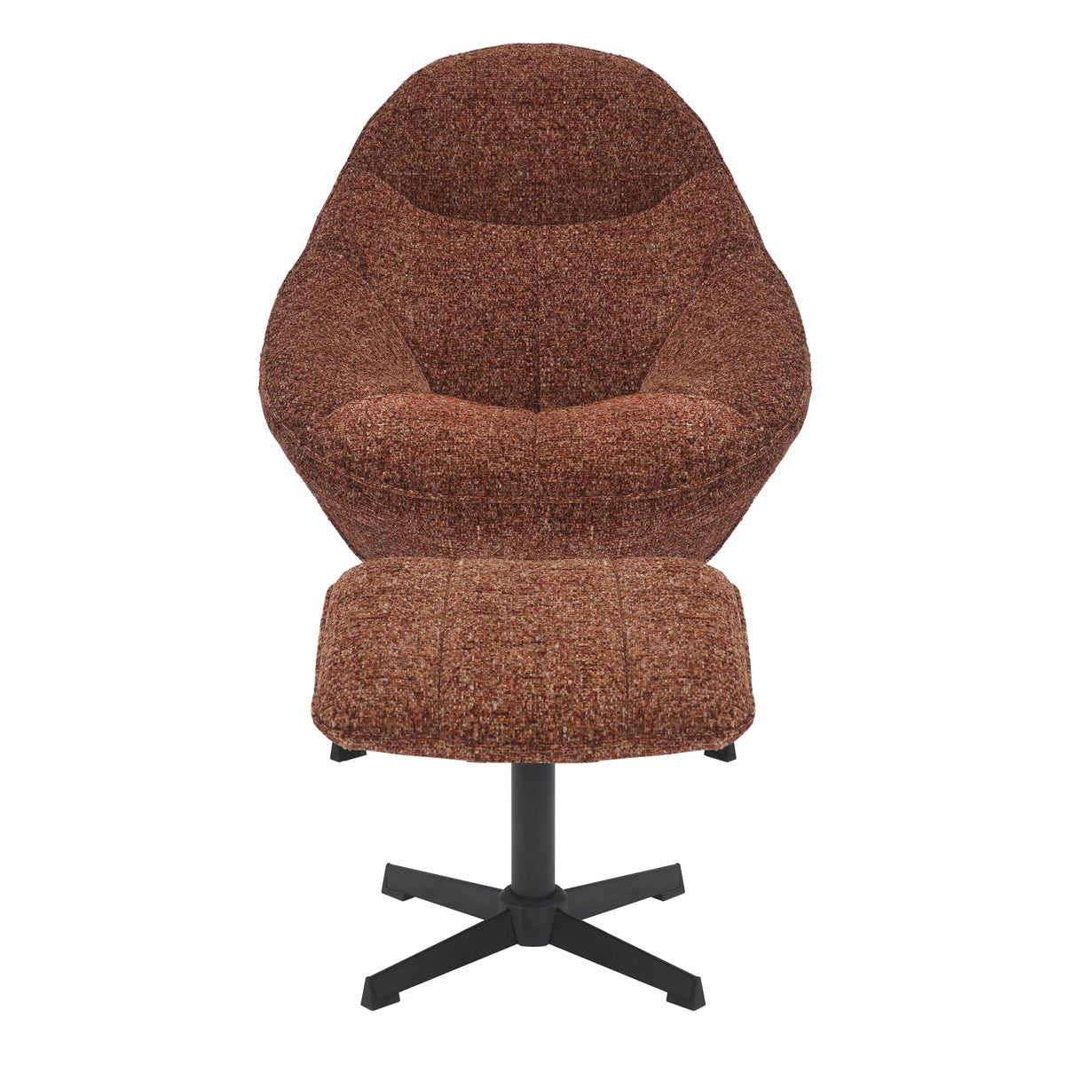 Tactile Textured Fabric Lounge Chair With Footstool - Serene