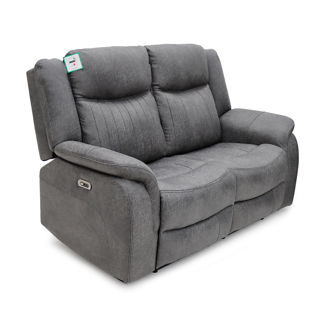 Tech Fabric Electric 2 Seater Sofa Electric Recliner - Leon