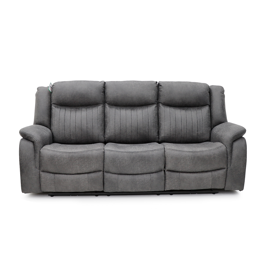 Tech Fabric Electric 3 Seater Sofa Electric Recliner - Leon