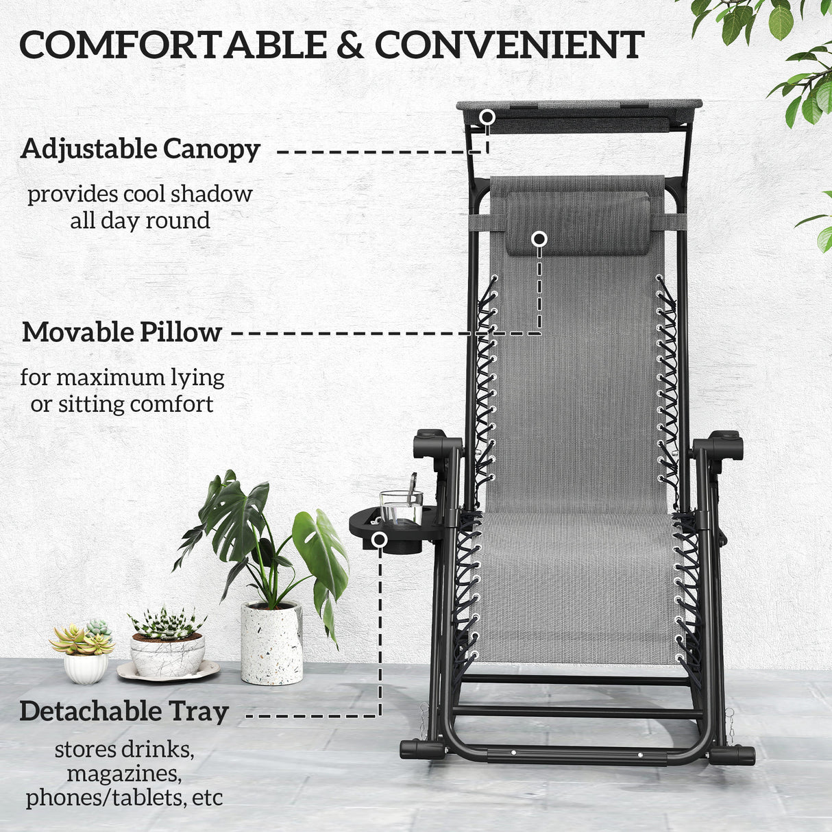 Texteline Fabric Folding Garden Rocking Chair - Velmora