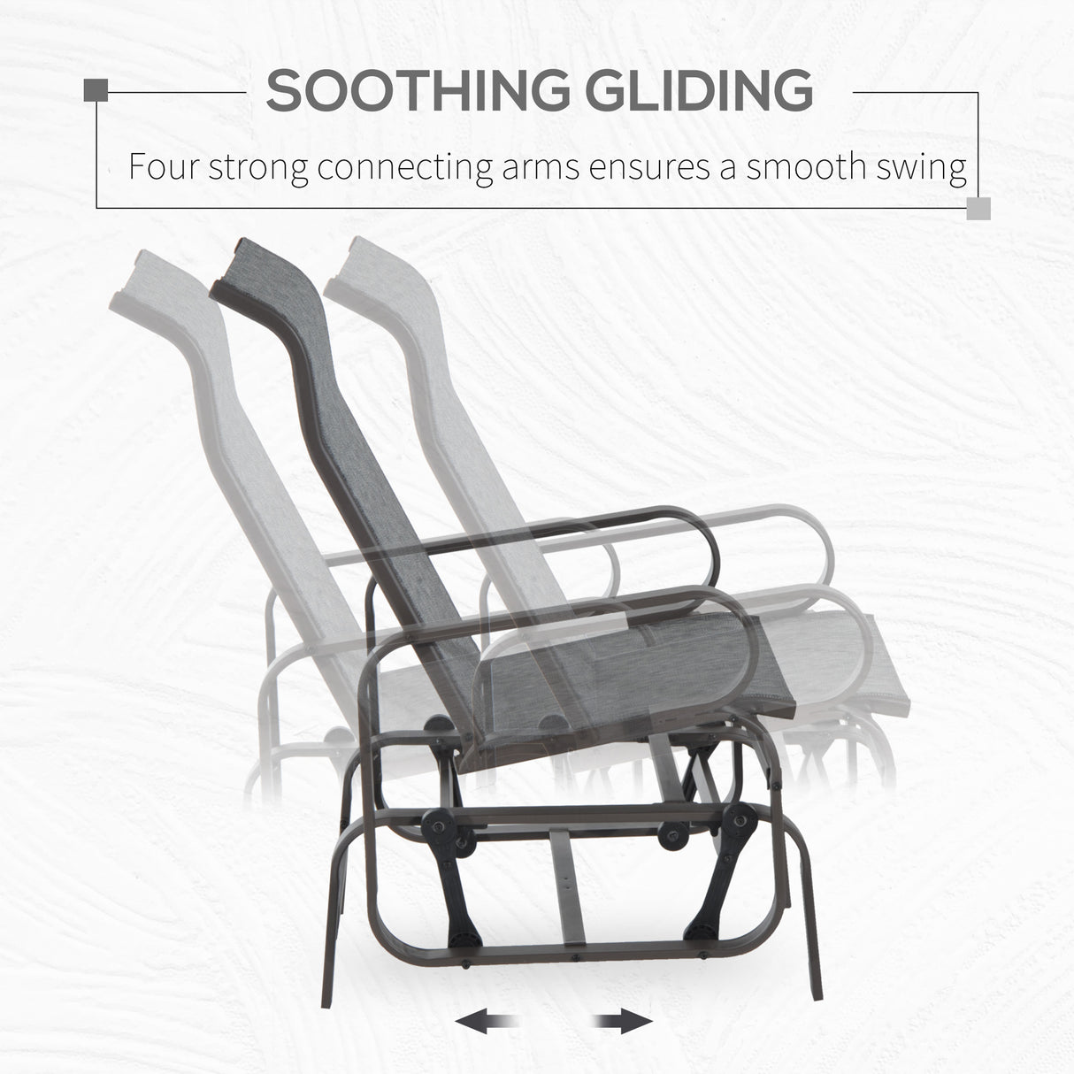 Texteline Fabric Gliding Rocking Chair - Velmora