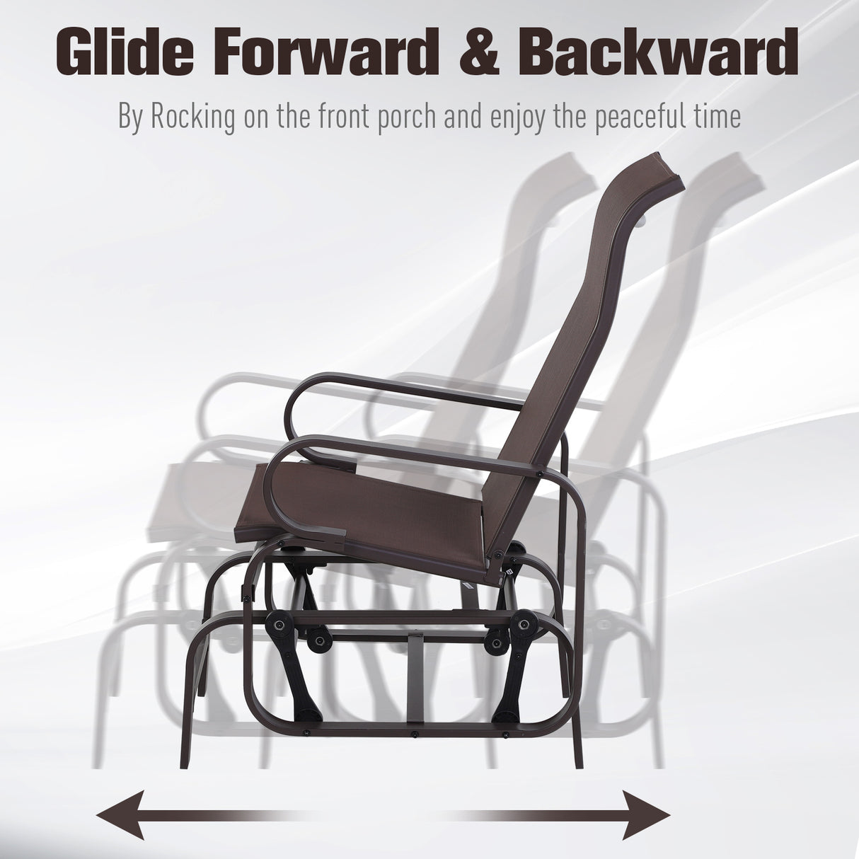 Texteline Fabric Gliding Rocking Chair - Velmora