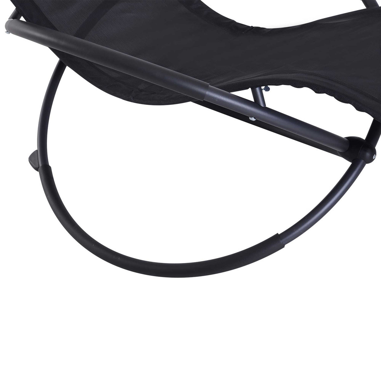 Texteline Fabric Outdoor Orbital Lounger Zero Gravity Foldable Rocking Chair - Velmora