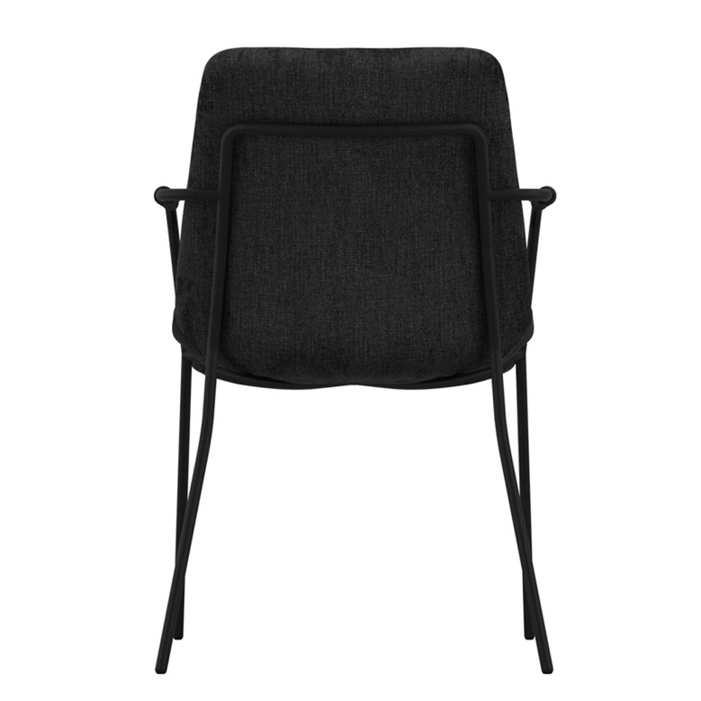 Textured Velvet Dining Chair With Arms in Set Of 2 - Carlo
