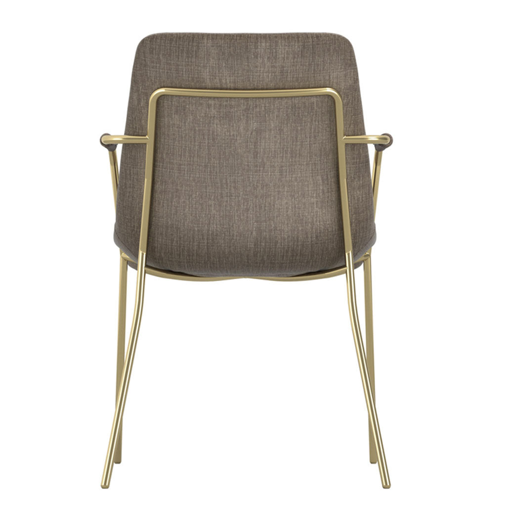 Textured Velvet Dining Chair With Arms in Set Of 2 - Carlo