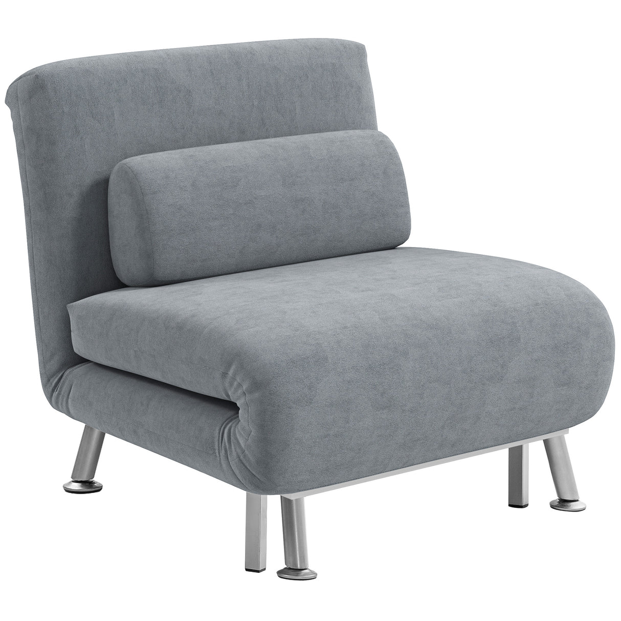 Velvet 1 Seater Sofa Bed 75cm Wide With 1 Pillow - Velmora