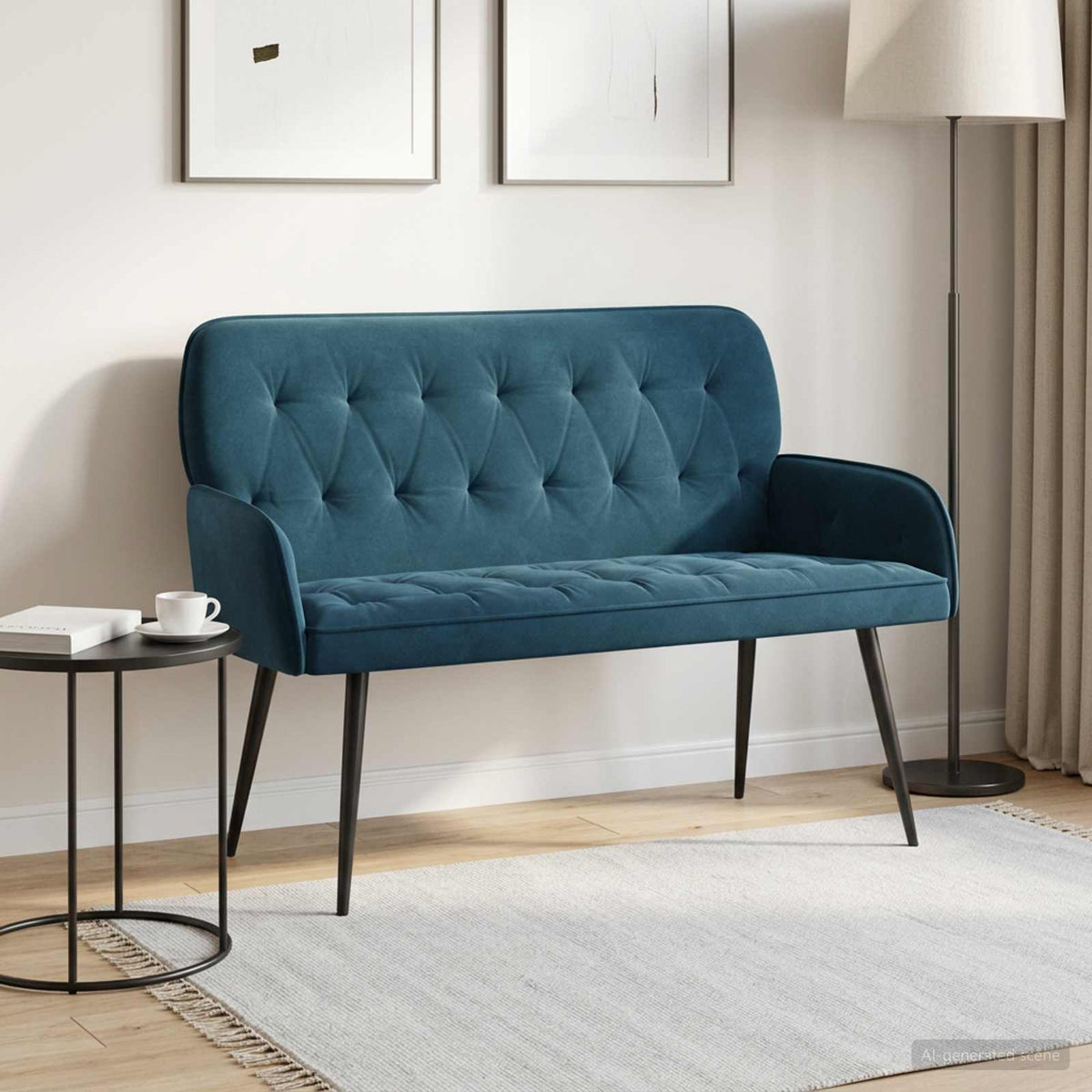 Velvet 2 Seater Sofa 115cm Wide - Vantage Home