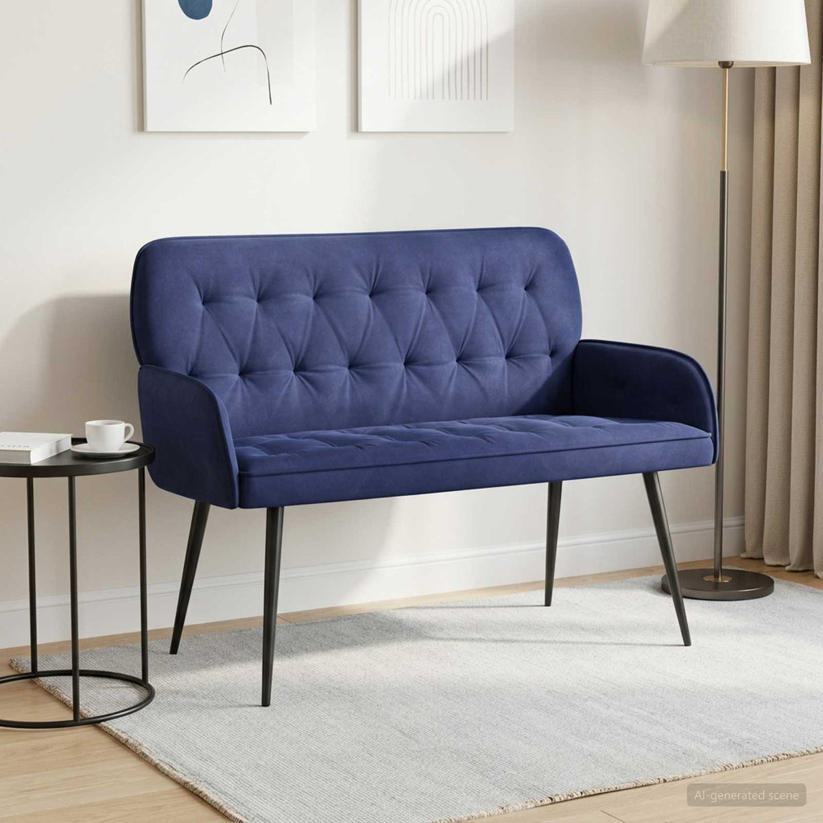 Velvet 2 Seater Sofa 115cm Wide - Vantage Home