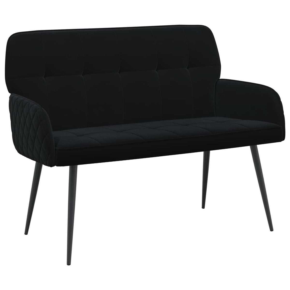 Velvet 2 Seater Sofa 115cm Wide With Metal Legs - Vantage Home