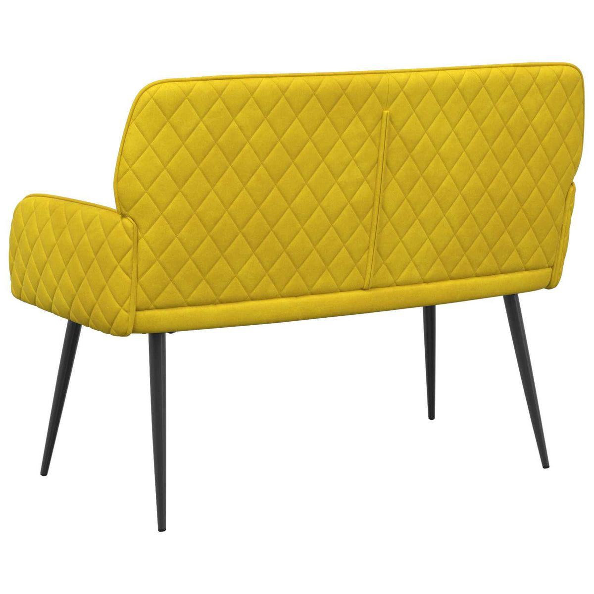 Velvet 2 Seater Sofa 115cm Wide With Metal Legs - Vantage Home
