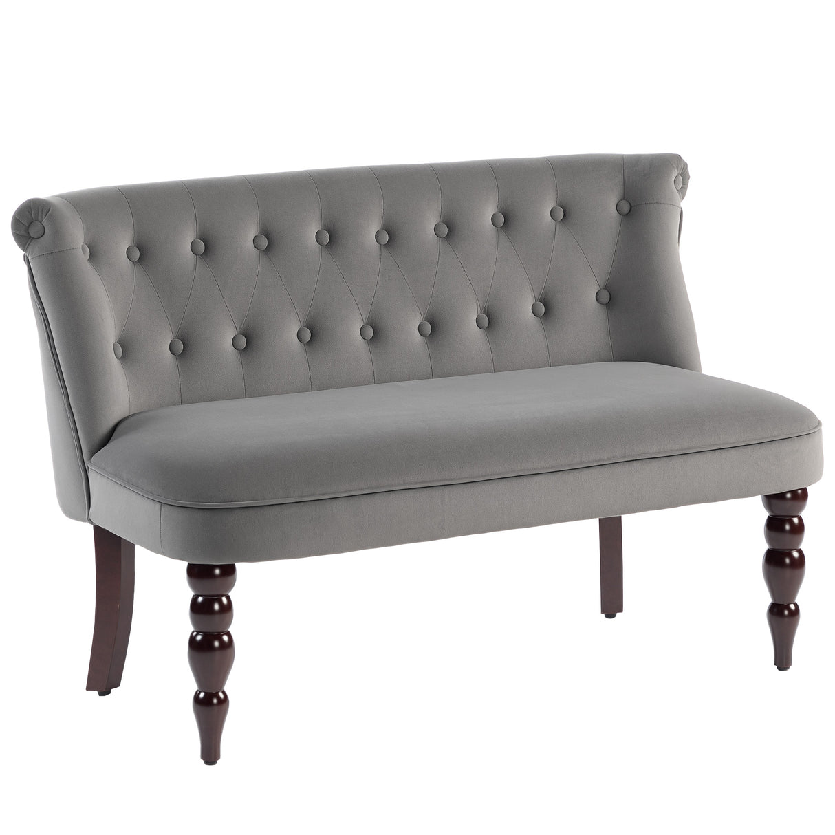 Velvet 2 Seater Sofa 120cm Wide With Rubberwood Legs - Velmora