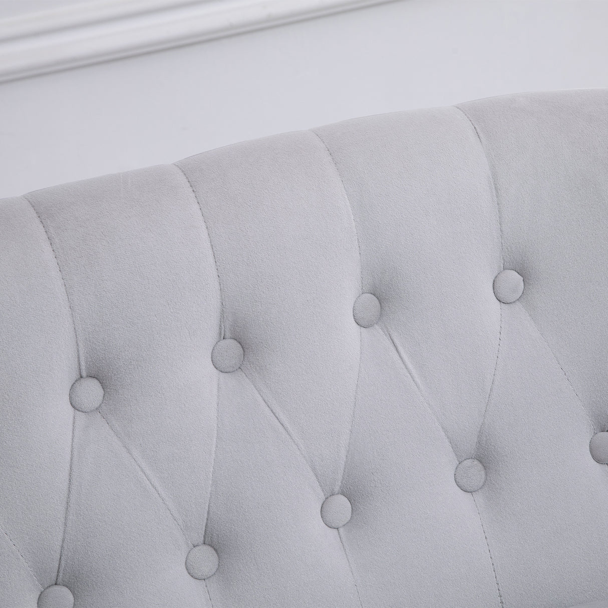 Velvet 2 Seater Sofa 120cm Wide With Rubberwood Legs - Velmora