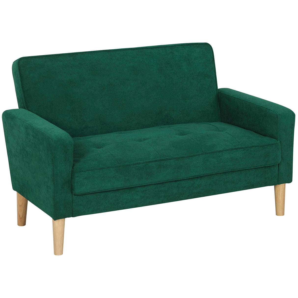 Velvet 2 Seater Sofa 130cm Wide With Rubberwood Legs - Velmora