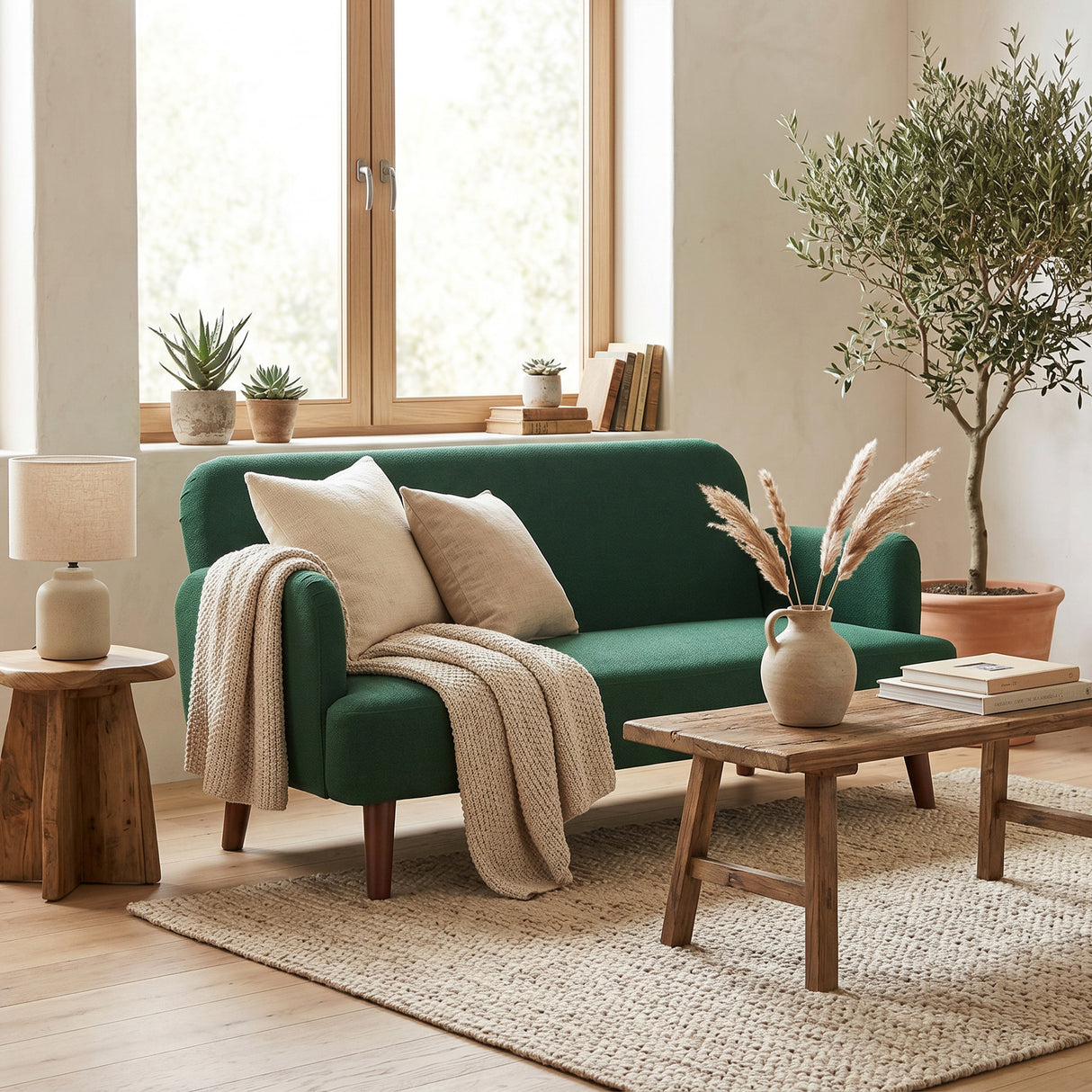 Velvet 2 Seater Sofa 130cm Wide With Wooden Legs - Velmora