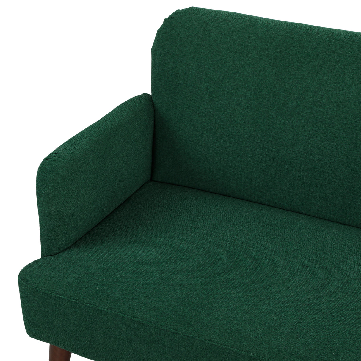 Velvet 2 Seater Sofa 130cm Wide With Wooden Legs - Velmora