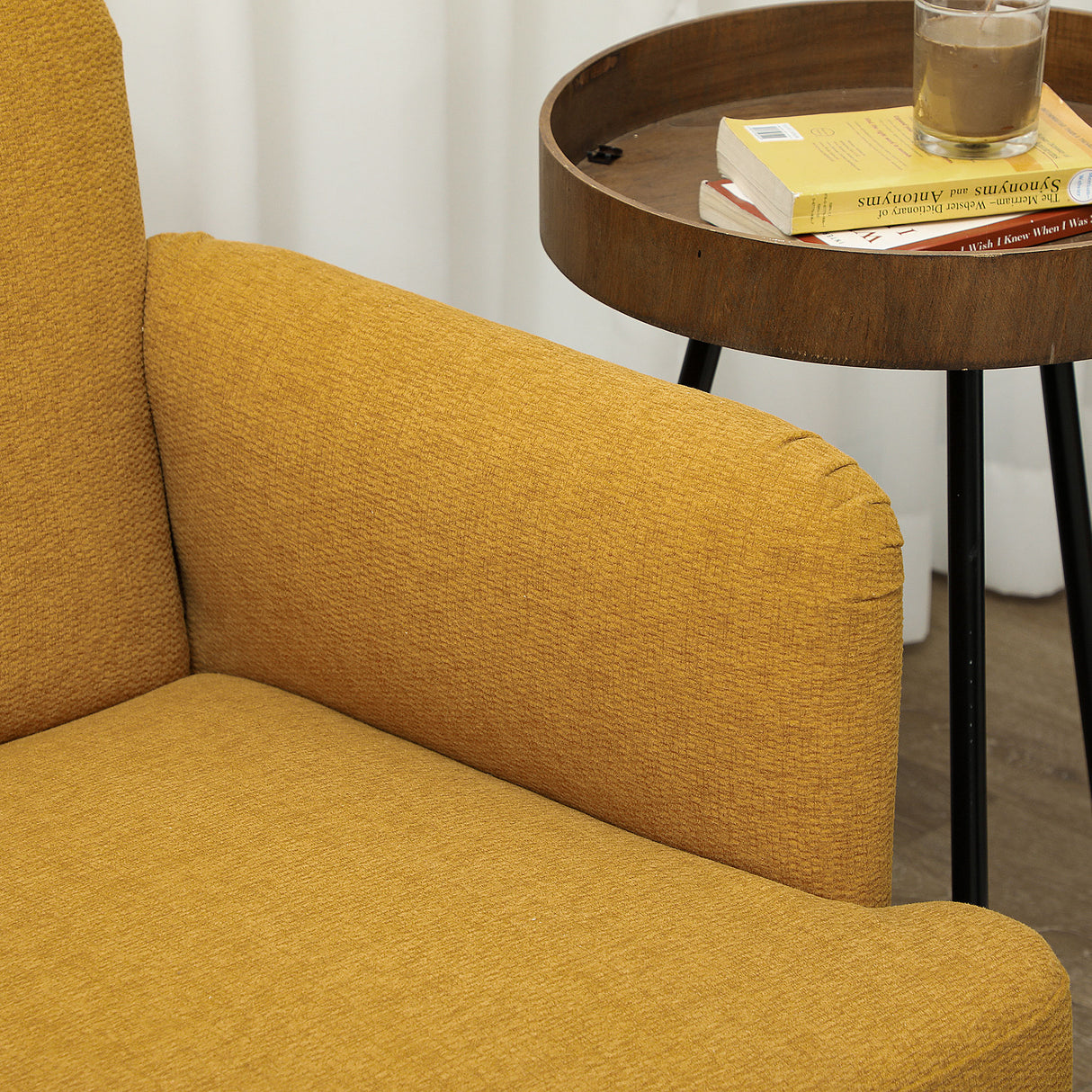 Velvet 2 Seater Sofa 130cm Wide With Wooden Legs - Velmora