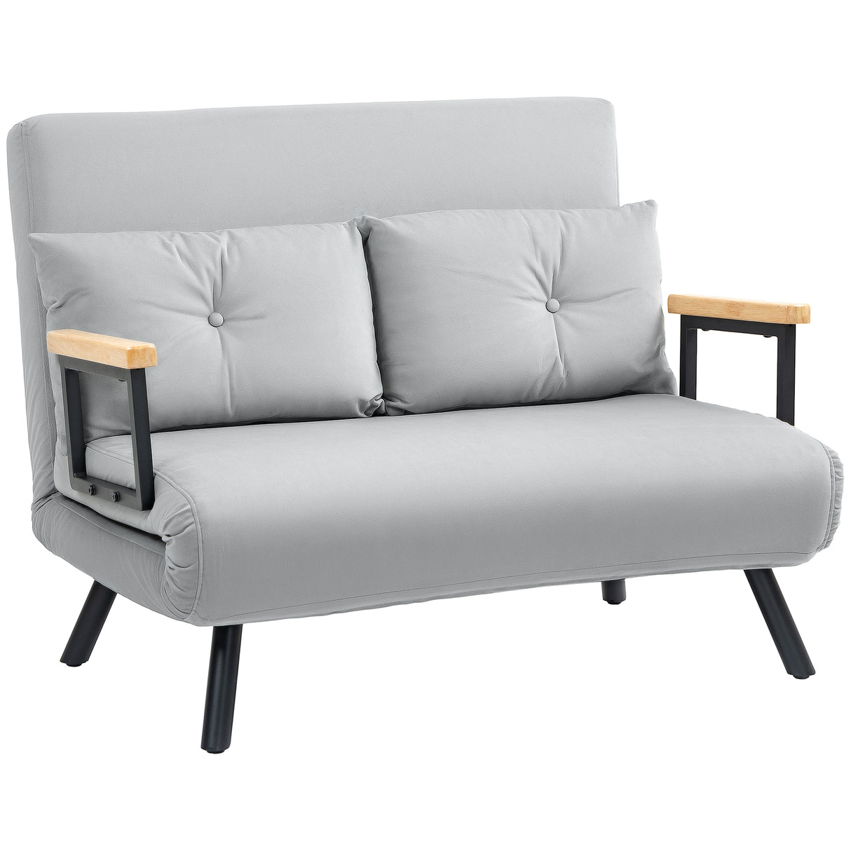 Velvet 2 Seater Sofa Bed 102cm Wide With 2 Pillows - Velmora