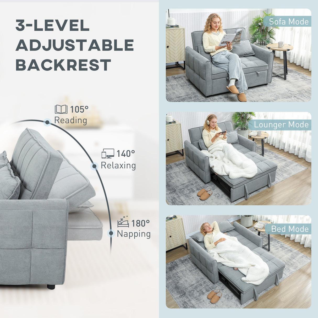 Velvet 2 Seater Sofa Bed 124.5cm Wide With 2 Pillows - Velmora