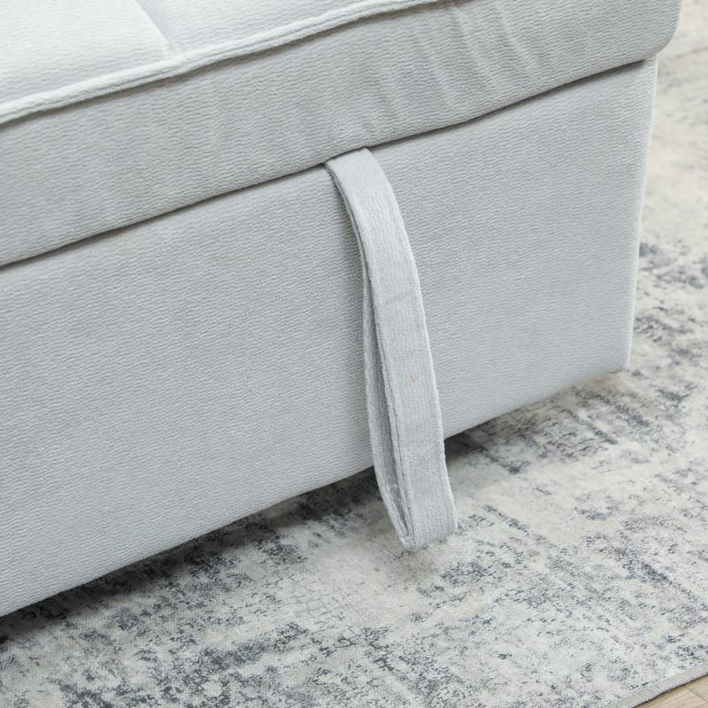 Velvet 2 Seater Sofa Bed 124.5cm Wide With 2 Pillows - Velmora