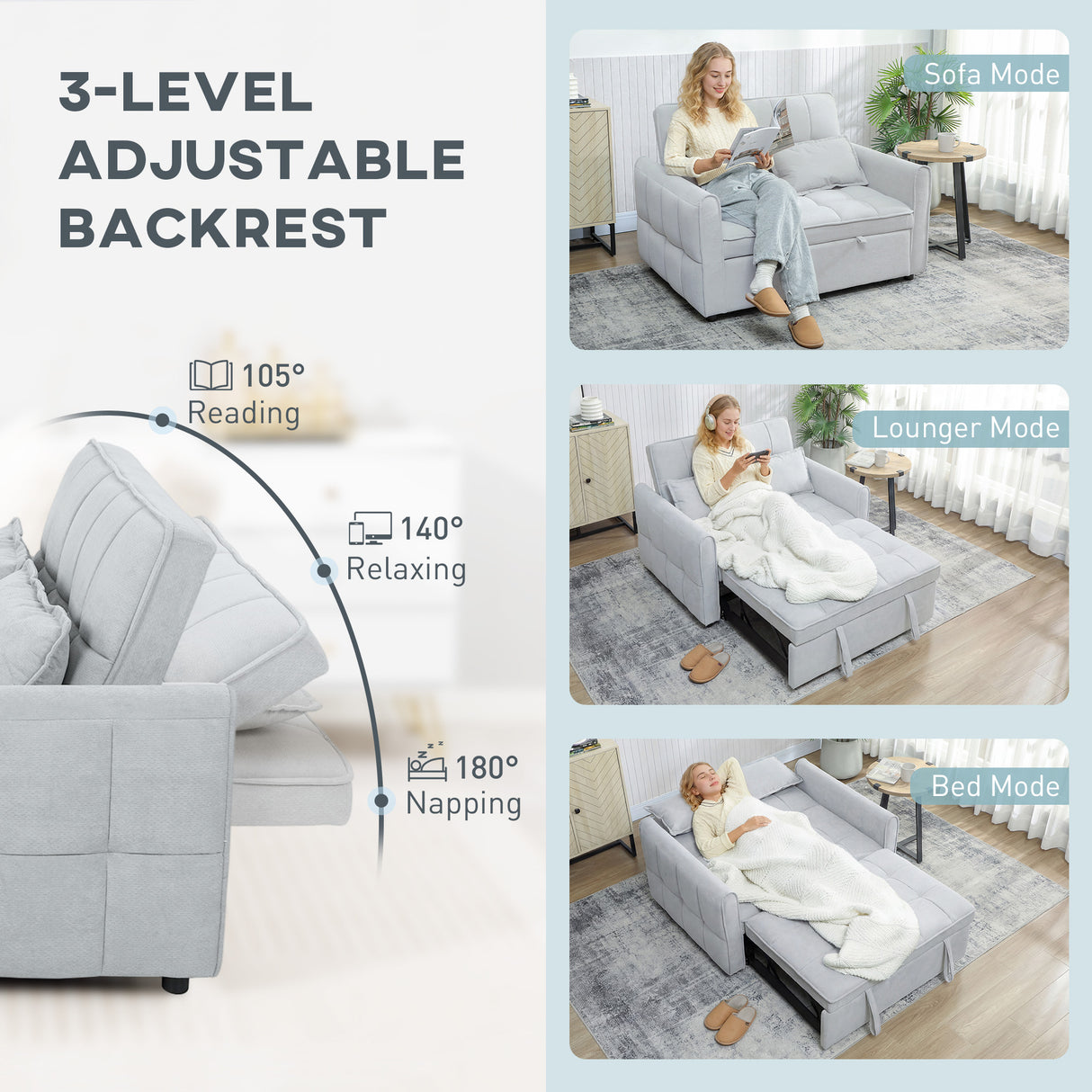 Velvet 2 Seater Sofa Bed 124.5cm Wide With 2 Pillows - Velmora