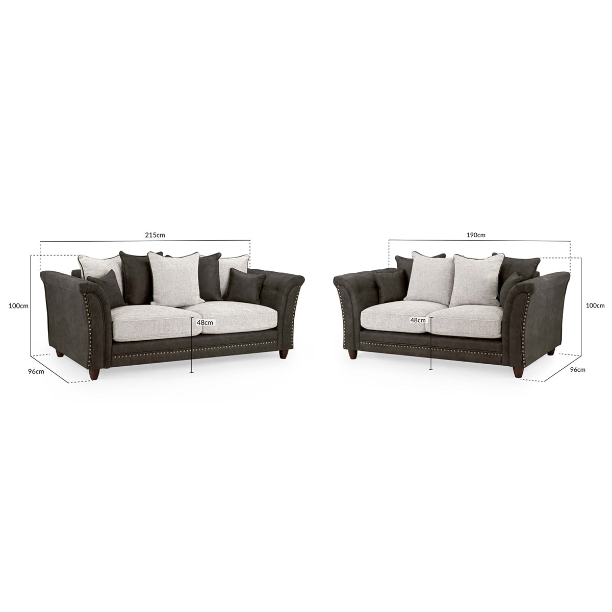 Velvet 3 + 2 Seater Sofa Set - Bella