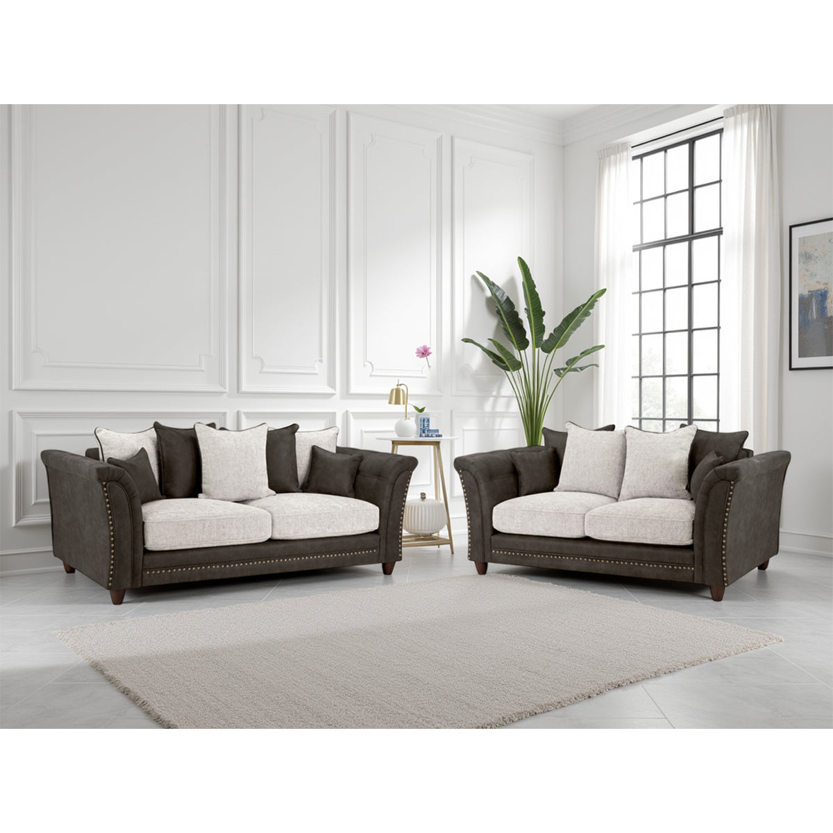 Velvet 3 + 2 Seater Sofa Set - Bella