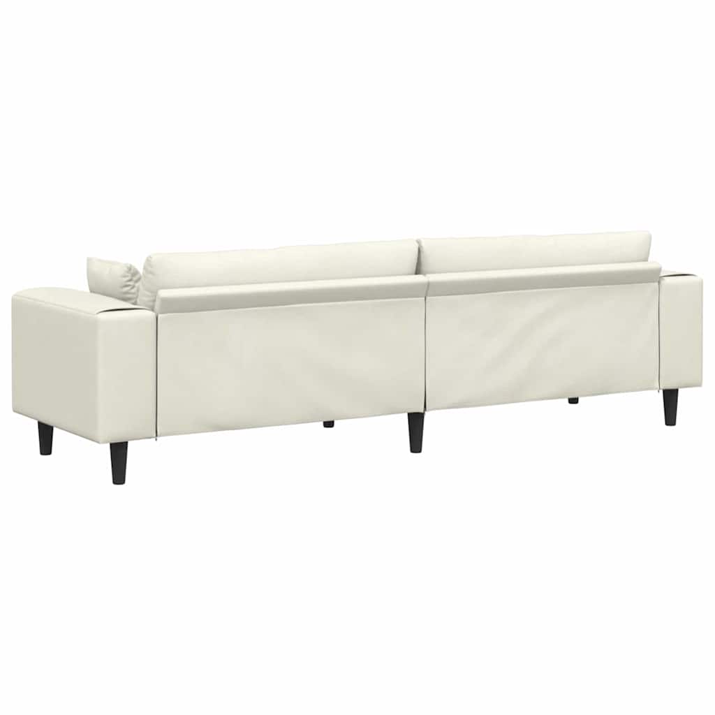 Velvet 4 Seater Sofa With Cushion - Vantage Home