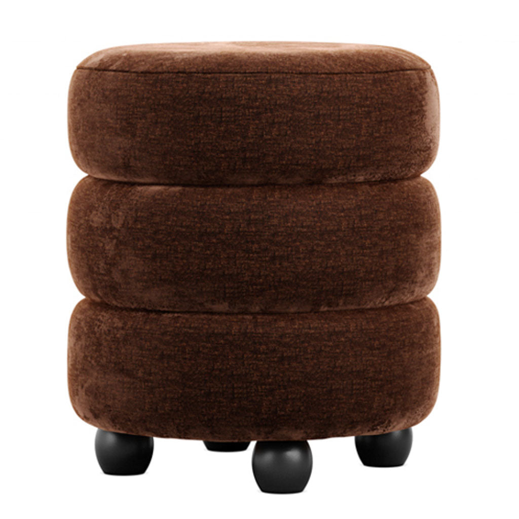 Velvet Pouffe Round - Emi