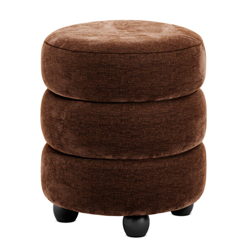 Velvet Pouffe Round - Emi