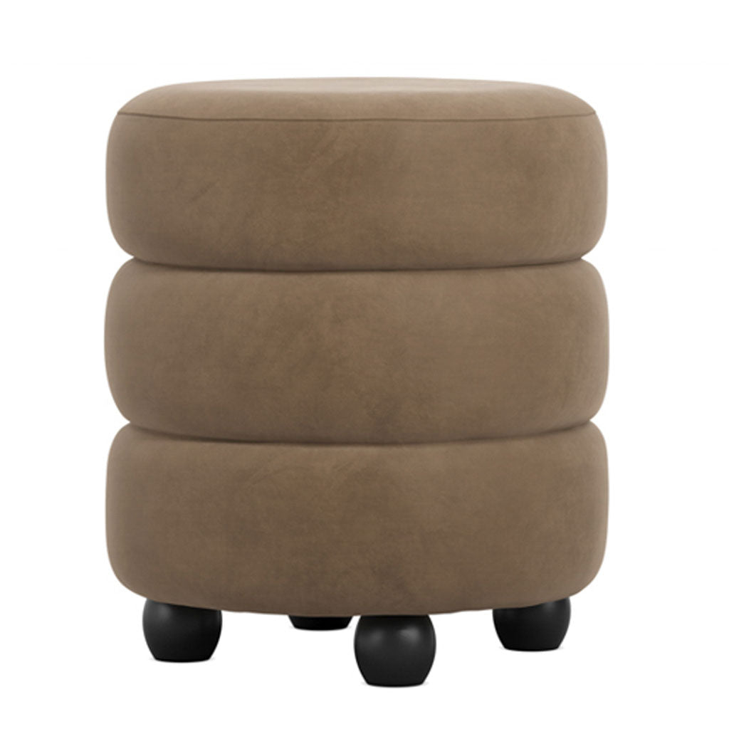 Velvet Pouffe Round - Emi