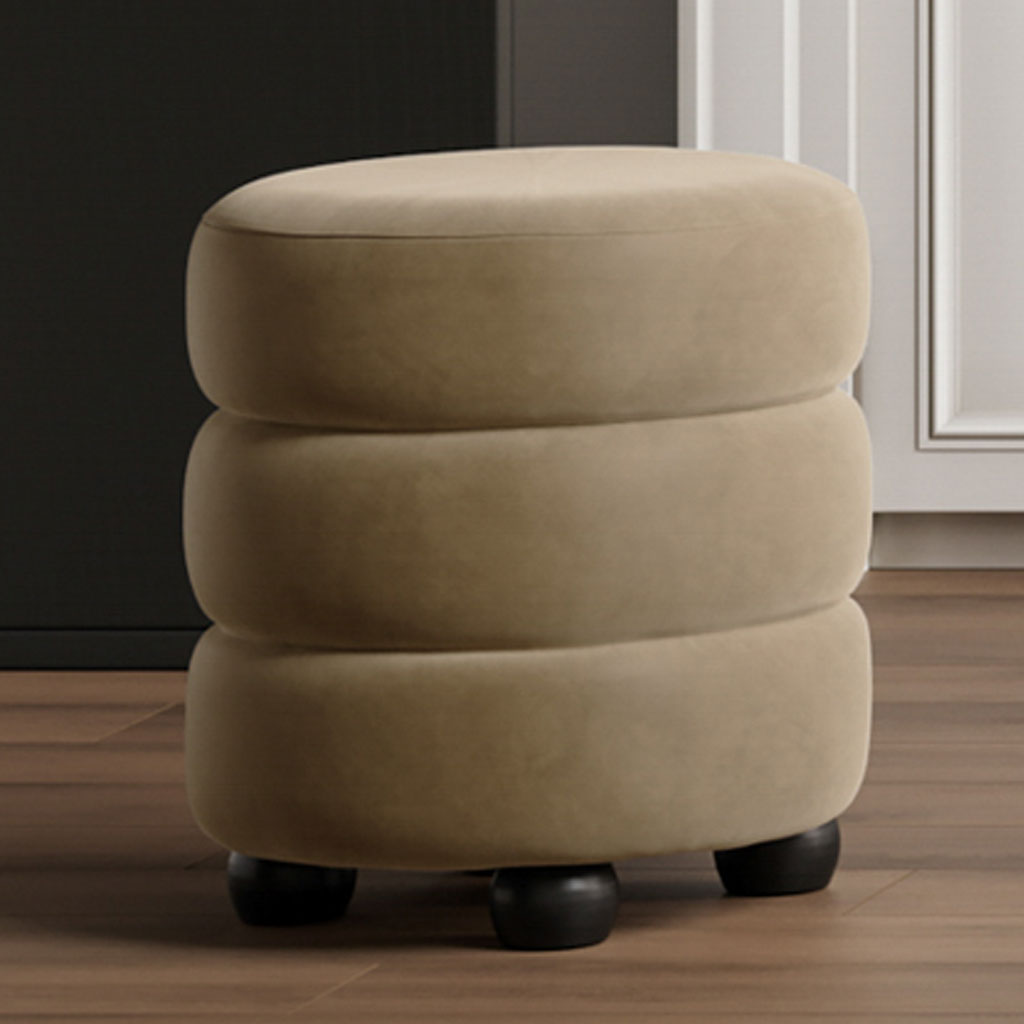 Velvet Pouffe Round - Emi