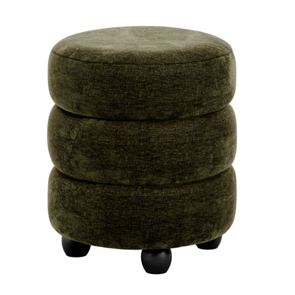 Velvet Pouffe Round - Emi