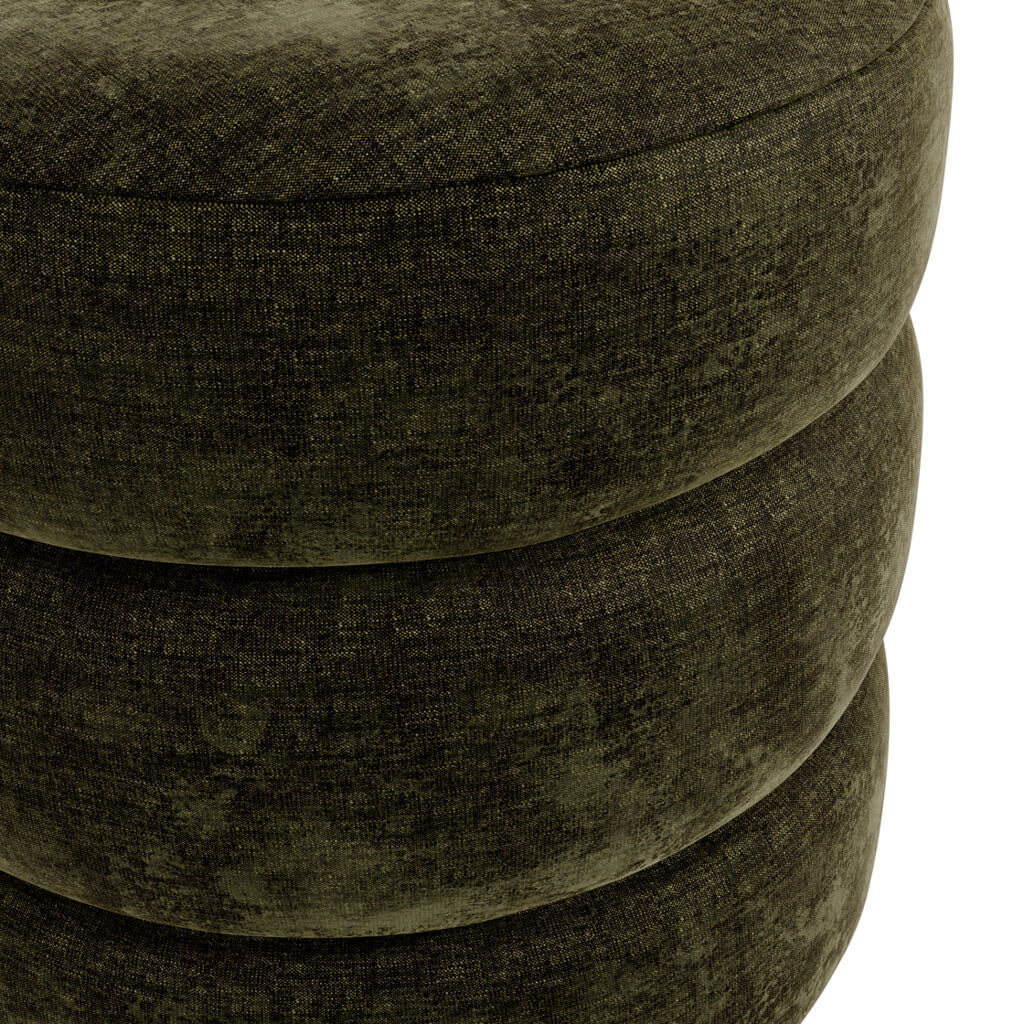 Velvet Pouffe Round - Emi