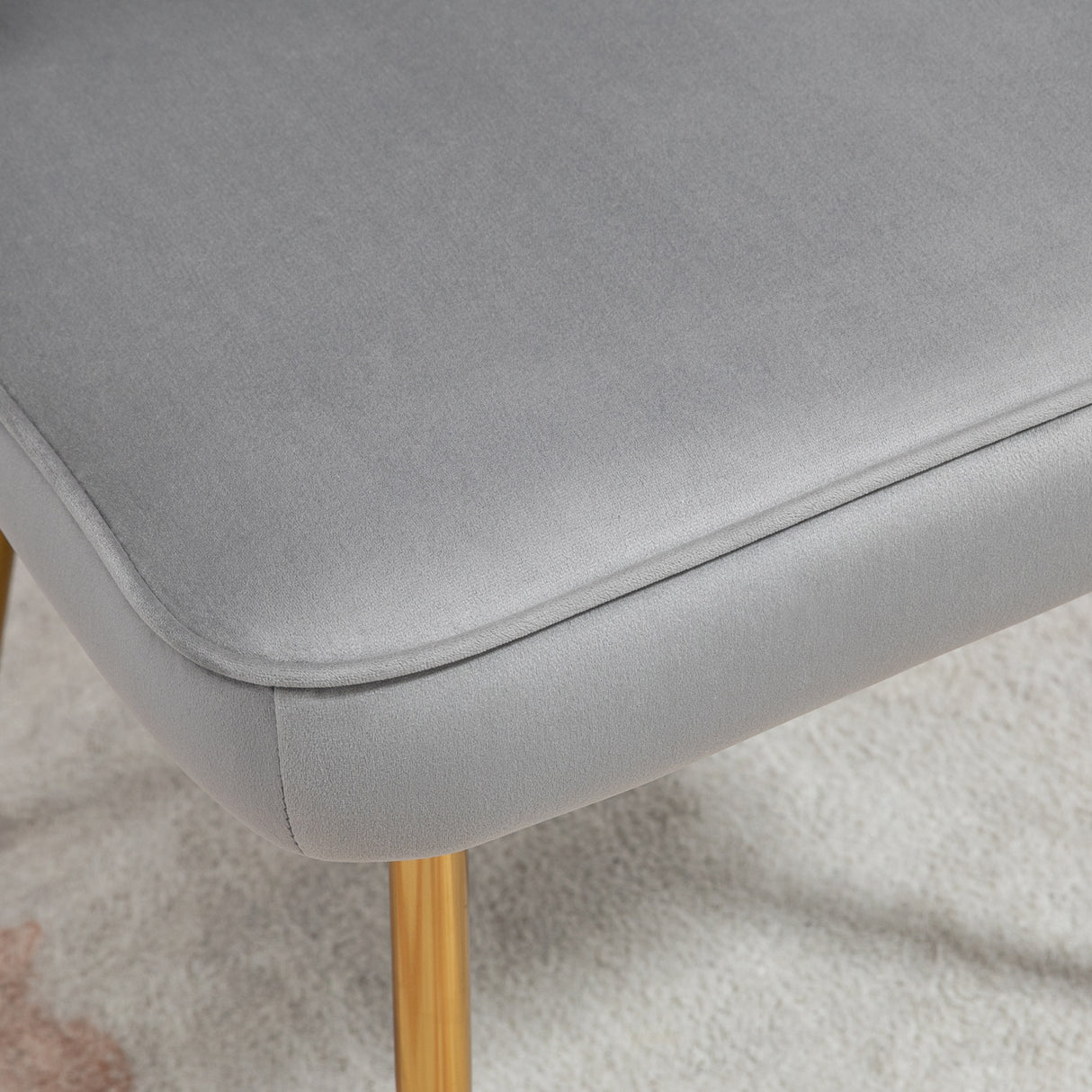 Velvet Accent Chair 57cm Wide With Metal Legs in Set Of 2 - Velmora