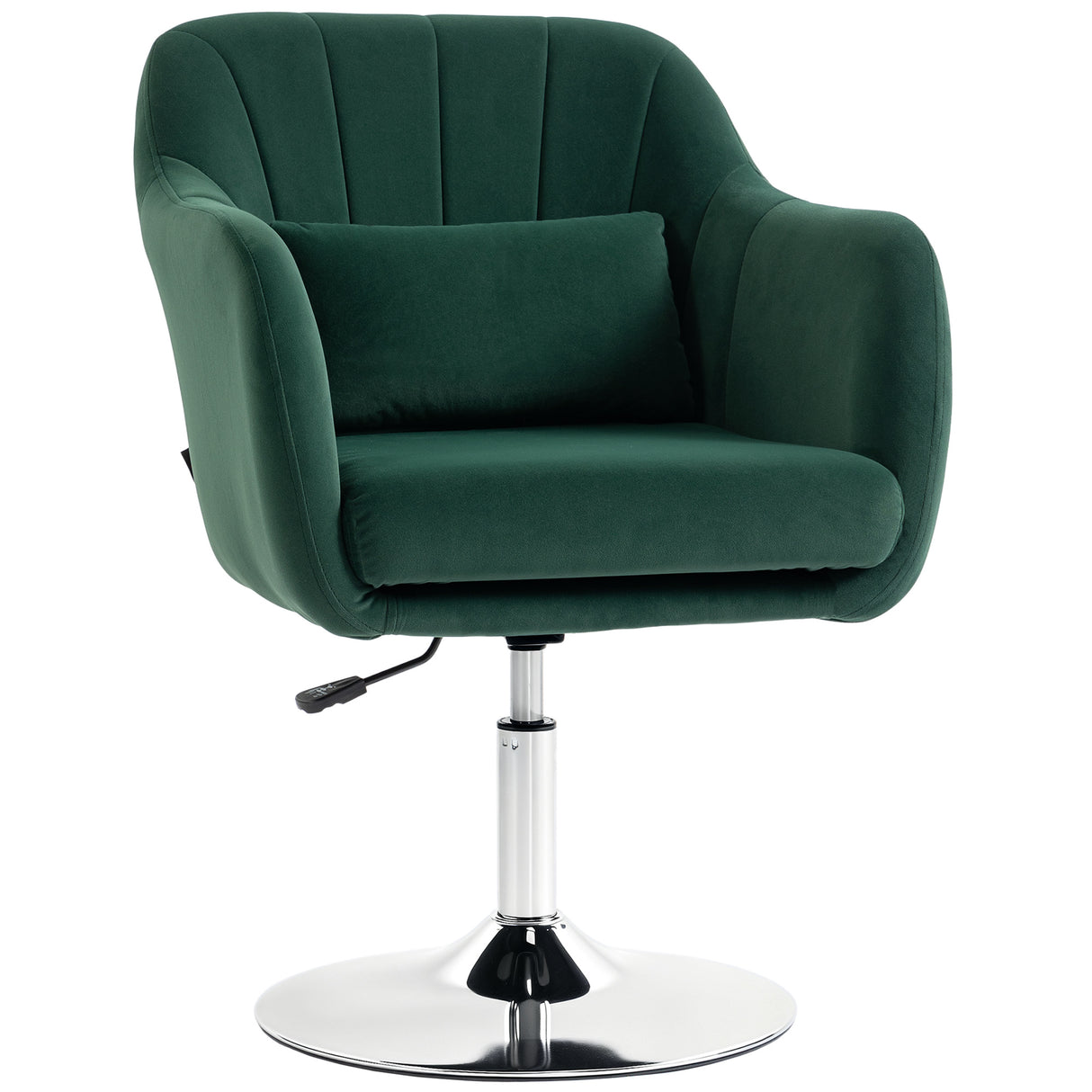 Velvet Accent Chair 60cm Wide With Adjustable Height - Velmora