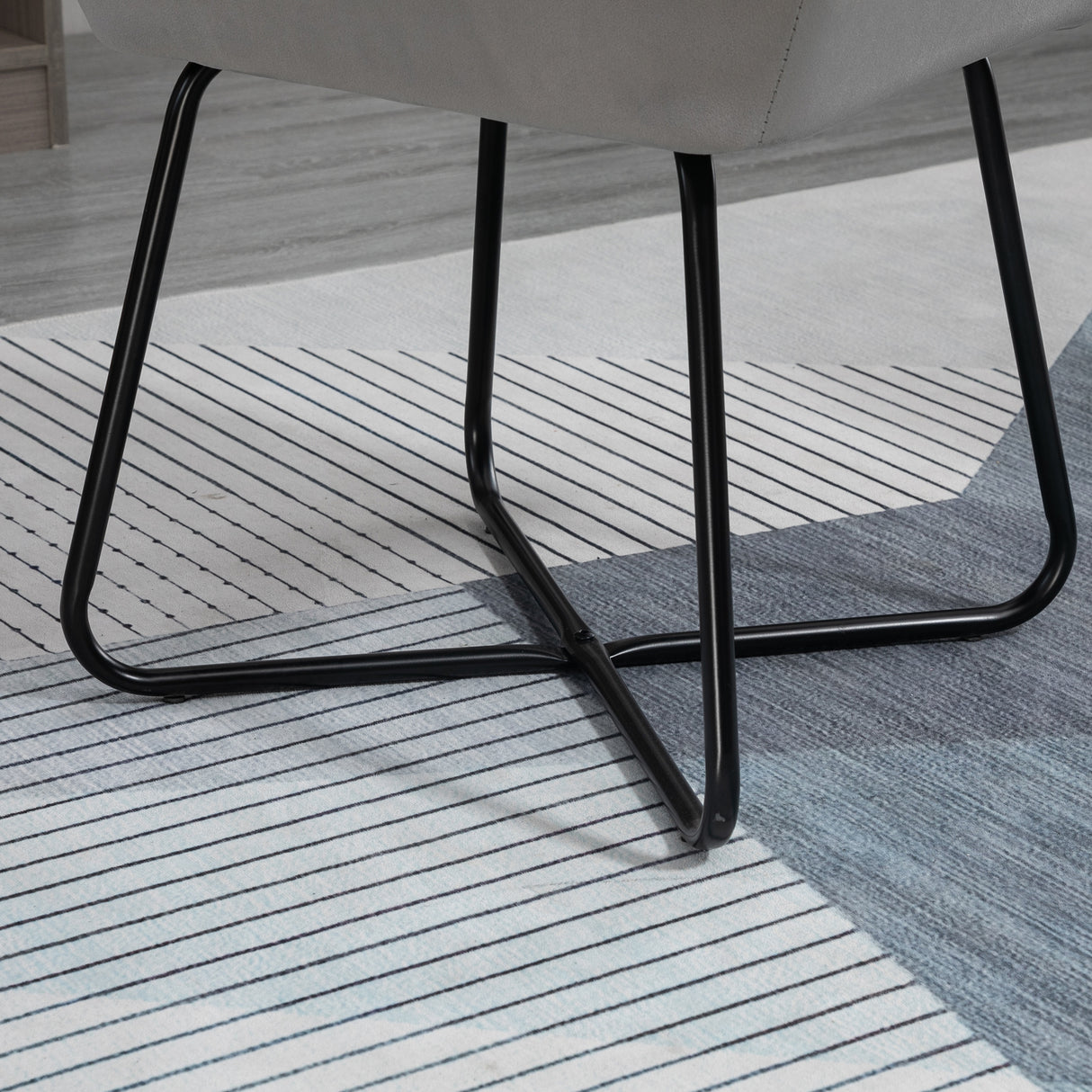 Velvet Accent Chair 60cm Wide With Metal Base in Set Of 2 - Velmora