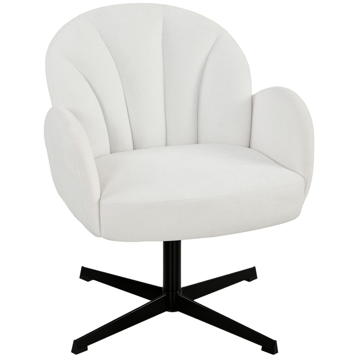 Velvet Accent Chair 64.5cm Wide With Metal Base - Velmora