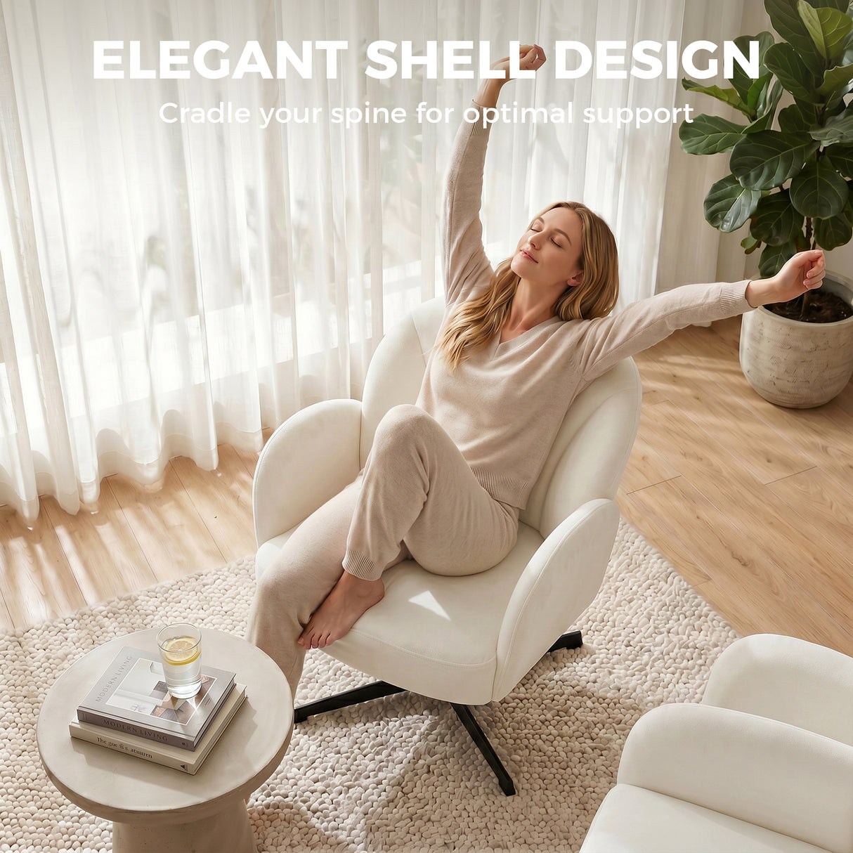 Velvet Accent Chair 64.5cm Wide With Metal Base - Velmora