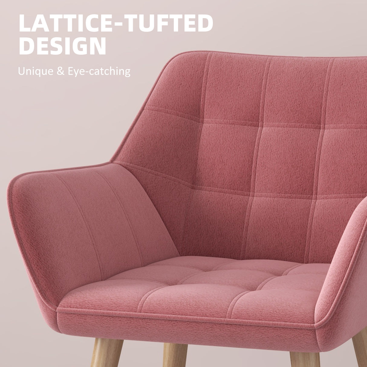 Velvet Accent Chair 67cm Wide With Wooden Legs - Velmora