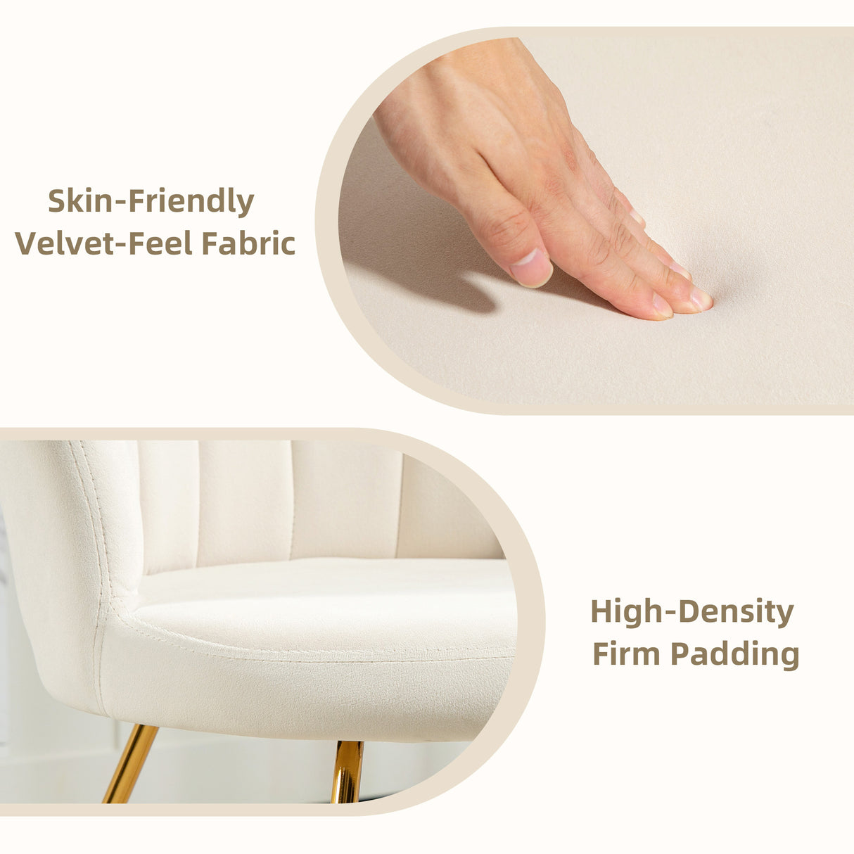 Velvet Accent Chair 69cm Wide Lotus Petal Design - Velmora