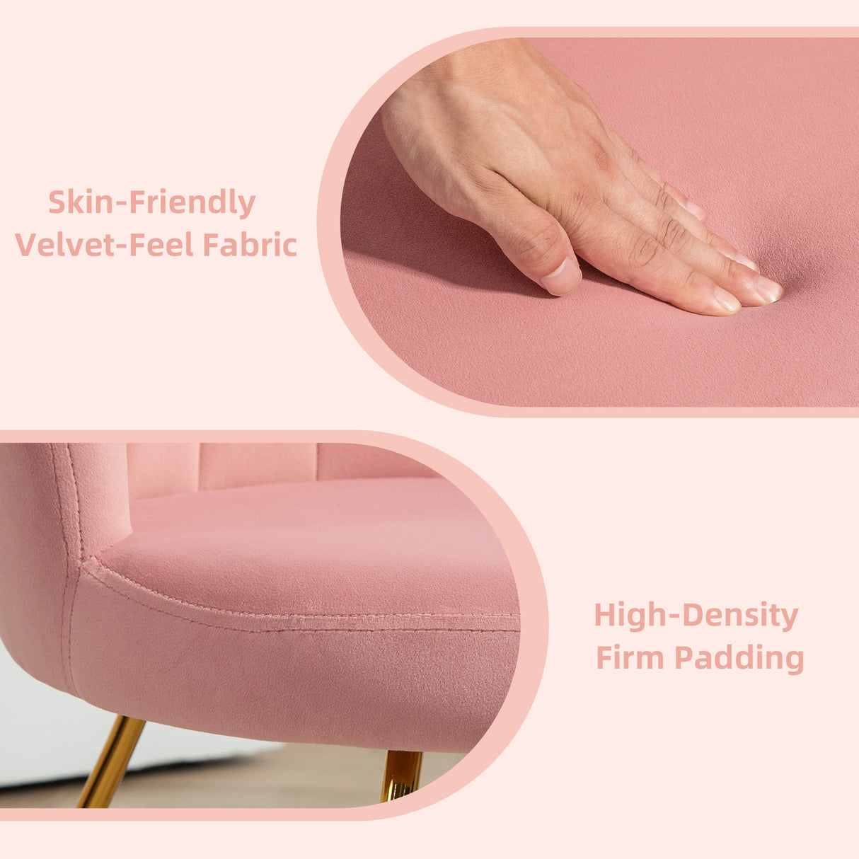 Velvet Accent Chair 69cm Wide Lotus Petal Design - Velmora