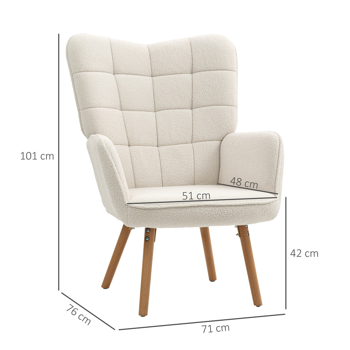 Velvet Accent Chair 71cm Wide - Velmora